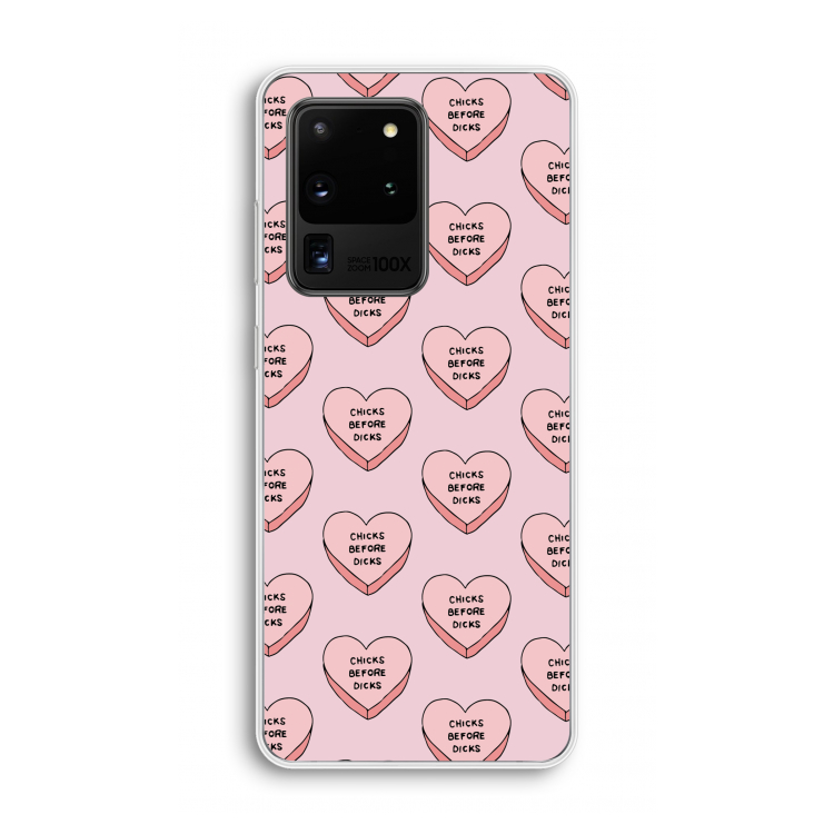 Chicks before dicks: Samsung Galaxy S20 Ultra Transparant Hoesje