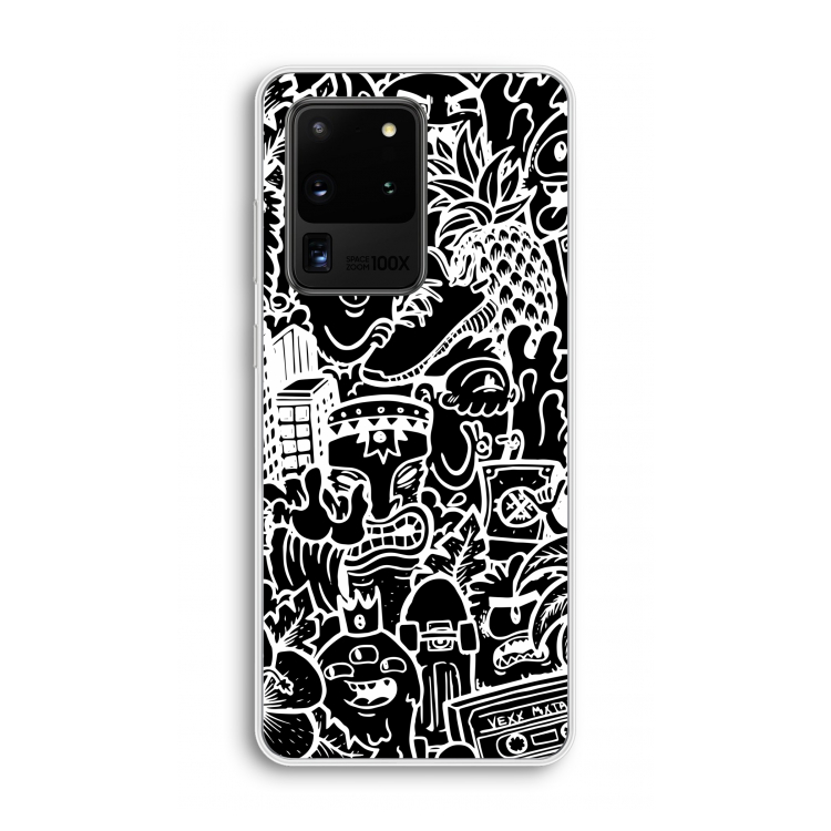 Vexx Black Mixtape: Samsung Galaxy S20 Ultra Transparant Hoesje