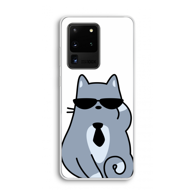 Cool cat: Samsung Galaxy S20 Ultra Transparant Hoesje