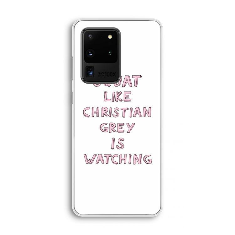 Christian Grey: Samsung Galaxy S20 Ultra Transparant Hoesje