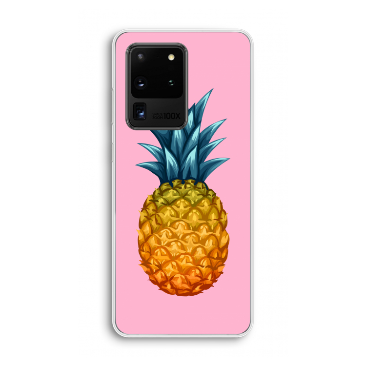 Grote ananas: Samsung Galaxy S20 Ultra Transparant Hoesje