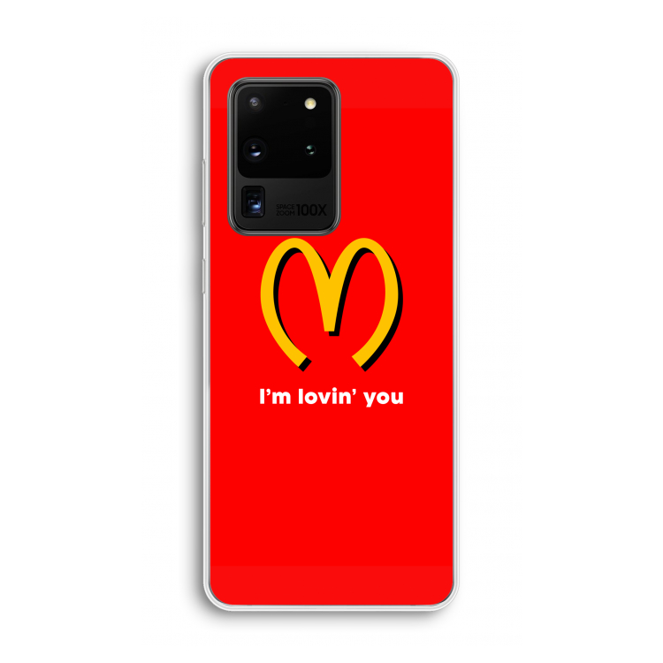 I'm lovin' you: Samsung Galaxy S20 Ultra Transparant Hoesje