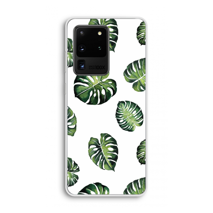 Tropische bladeren: Samsung Galaxy S20 Ultra Transparant Hoesje