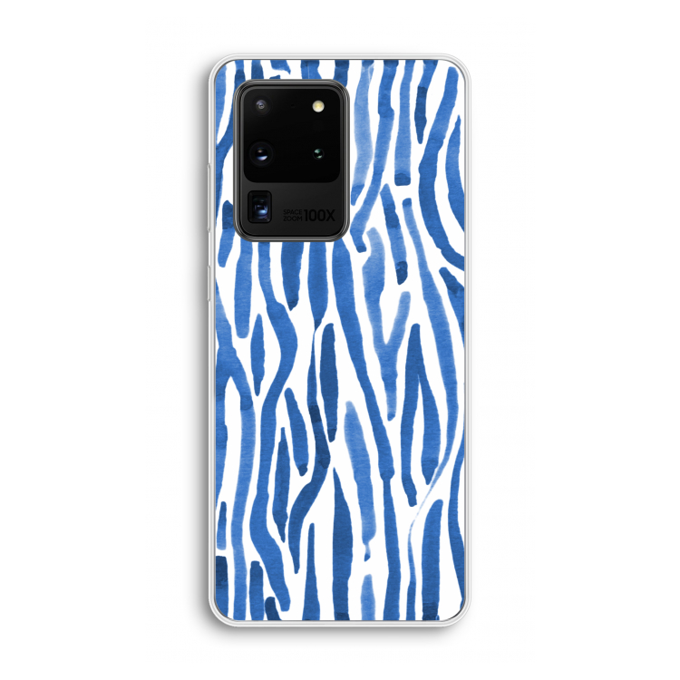 Blauwe nerven: Samsung Galaxy S20 Ultra Transparant Hoesje