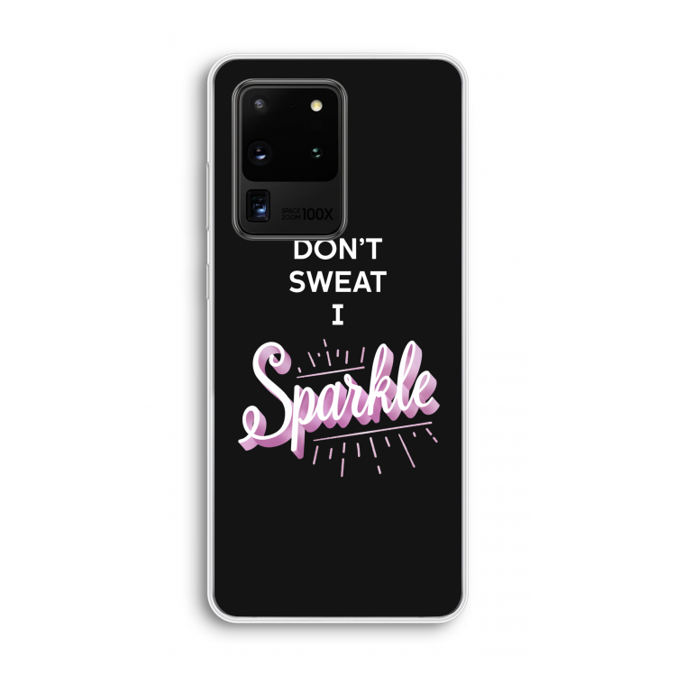Sparkle quote: Samsung Galaxy S20 Ultra Transparant Hoesje