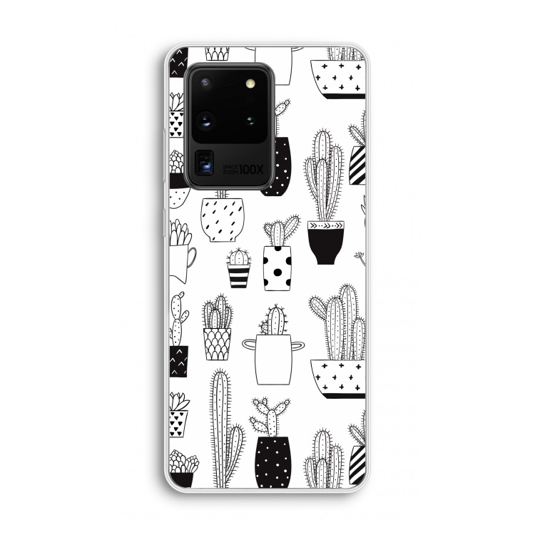 Cactusmotief: Samsung Galaxy S20 Ultra Transparant Hoesje