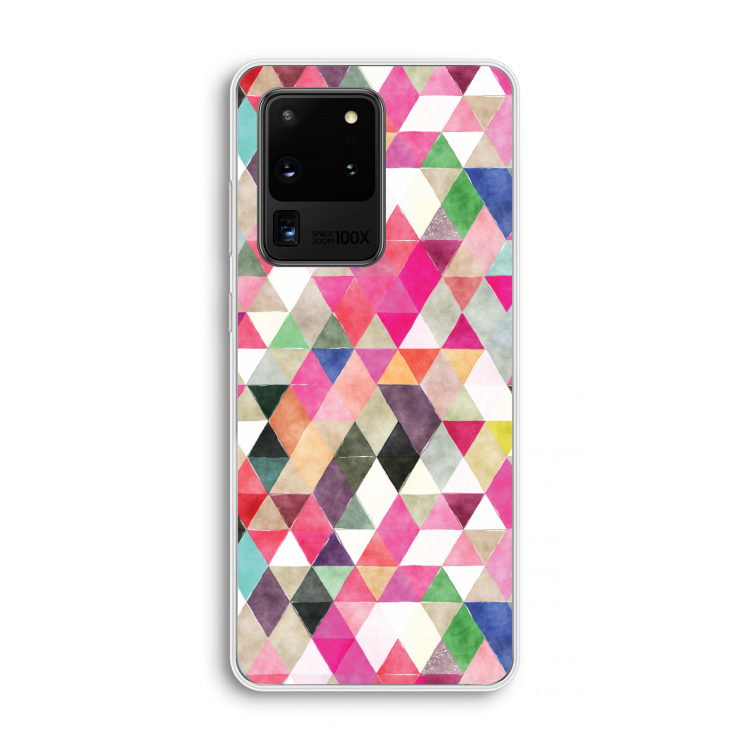 Gekleurde driehoekjes: Samsung Galaxy S20 Ultra Transparant Hoesje