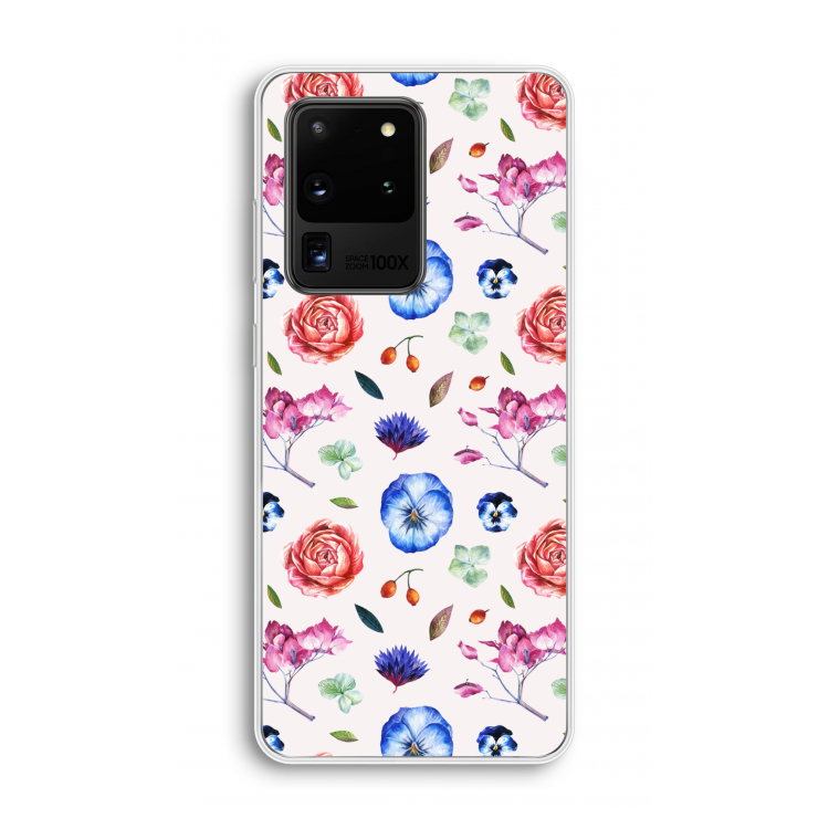 Bloemetjes: Samsung Galaxy S20 Ultra Transparant Hoesje