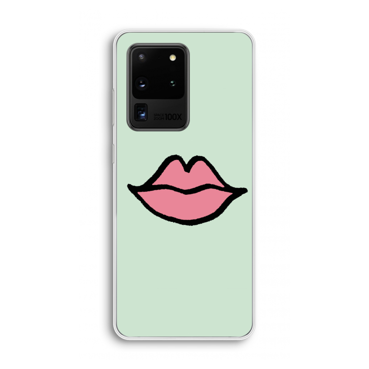 Kusje: Samsung Galaxy S20 Ultra Transparant Hoesje