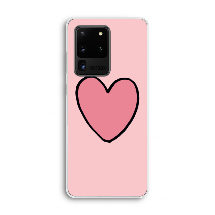 Hartje: Samsung Galaxy S20 Ultra Transparant Hoesje