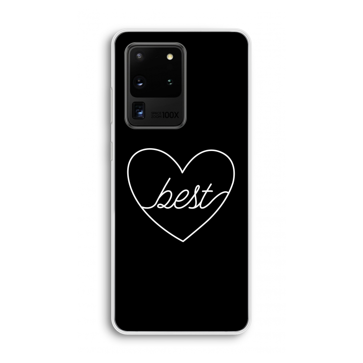 Best heart black: Samsung Galaxy S20 Ultra Transparant Hoesje