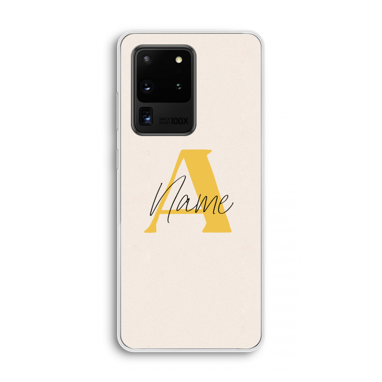 Amber Script: Samsung Galaxy S20 Ultra Transparant Hoesje