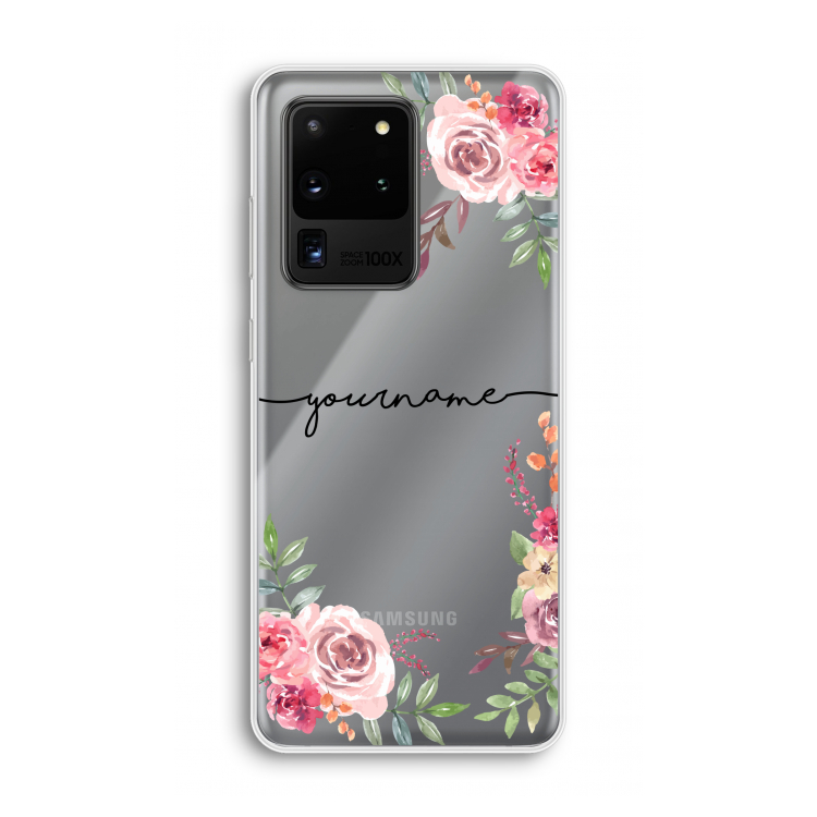 Rozen: Samsung Galaxy S20 Ultra Transparant Hoesje