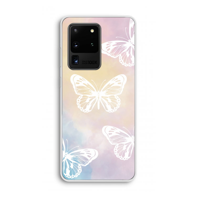 White butterfly: Samsung Galaxy S20 Ultra Transparant Hoesje