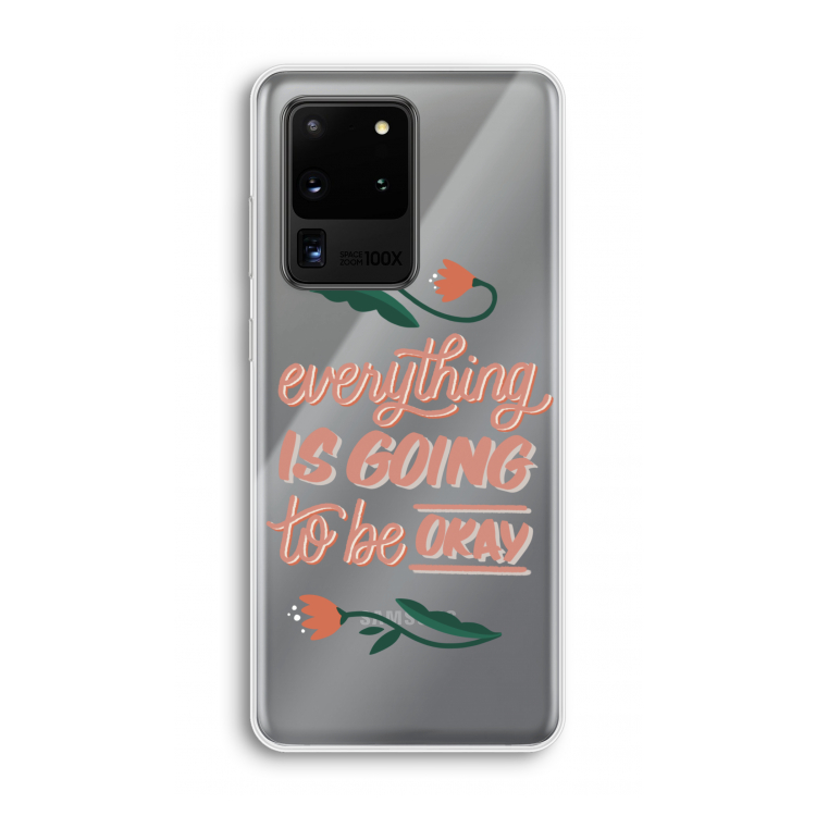 Optimistic flower girl: Samsung Galaxy S20 Ultra Transparant Hoesje
