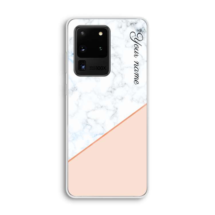 Marmer in stijl: Samsung Galaxy S20 Ultra Transparant Hoesje