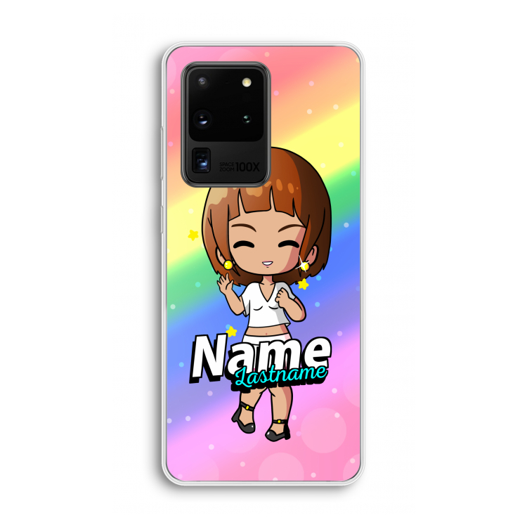 Chibi Maker vrouw: Samsung Galaxy S20 Ultra Transparant Hoesje