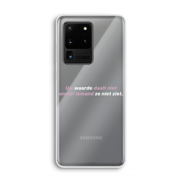 uw waarde daalt niet: Samsung Galaxy S20 Ultra Transparant Hoesje