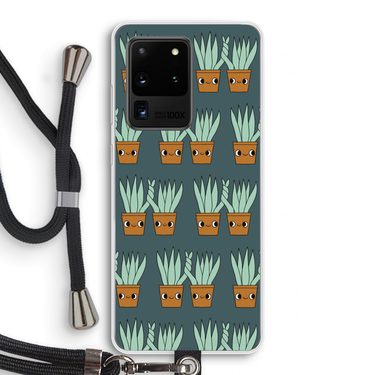 Sansevieria: Samsung Galaxy S20 Ultra Transparant Hoesje met koord
