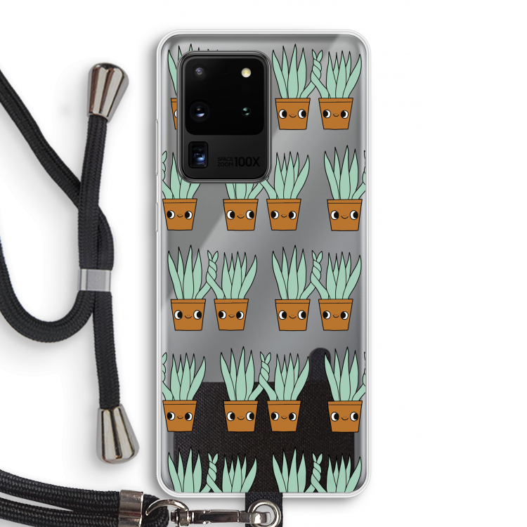 Sansevieria: Samsung Galaxy S20 Ultra Transparant Hoesje met koord