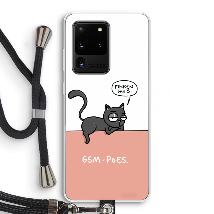 GSM poes: Samsung Galaxy S20 Ultra Transparant Hoesje met koord