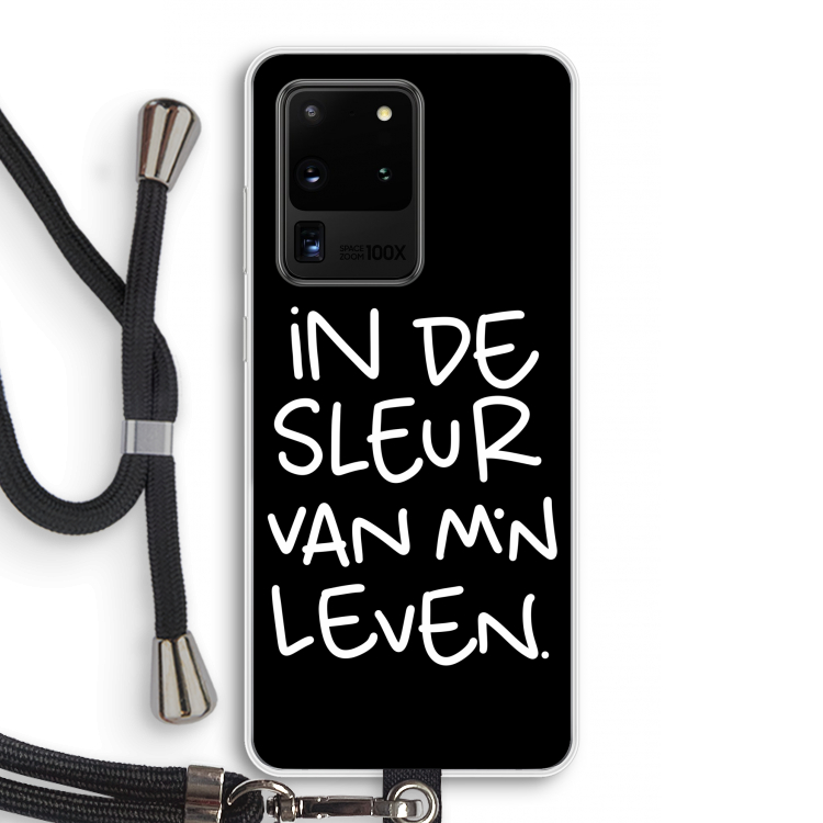 De Sleur: Samsung Galaxy S20 Ultra Transparant Hoesje met koord
