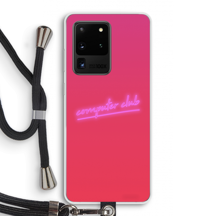 Vice Glow: Samsung Galaxy S20 Ultra Transparant Hoesje met koord