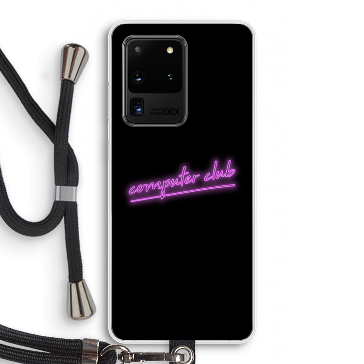 Vice Black: Samsung Galaxy S20 Ultra Transparant Hoesje met koord