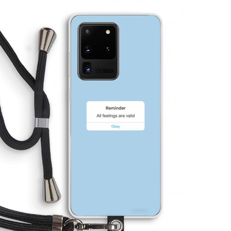 Reminder: Samsung Galaxy S20 Ultra Transparant Hoesje met koord