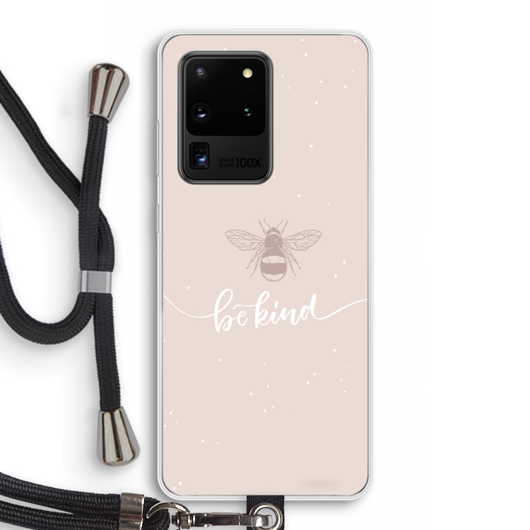 Be(e) kind: Samsung Galaxy S20 Ultra Transparant Hoesje met koord