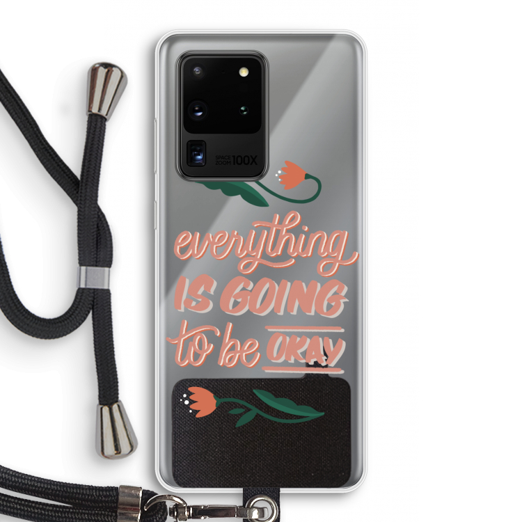 Optimistic flower girl: Samsung Galaxy S20 Ultra Transparant Hoesje met koord