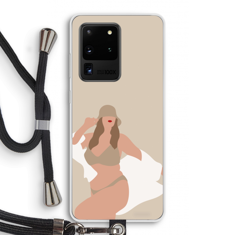One of a kind: Samsung Galaxy S20 Ultra Transparant Hoesje met koord