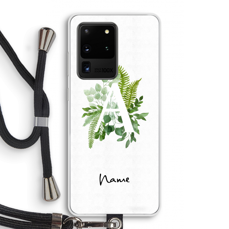 Green Brush: Samsung Galaxy S20 Ultra Transparant Hoesje met koord