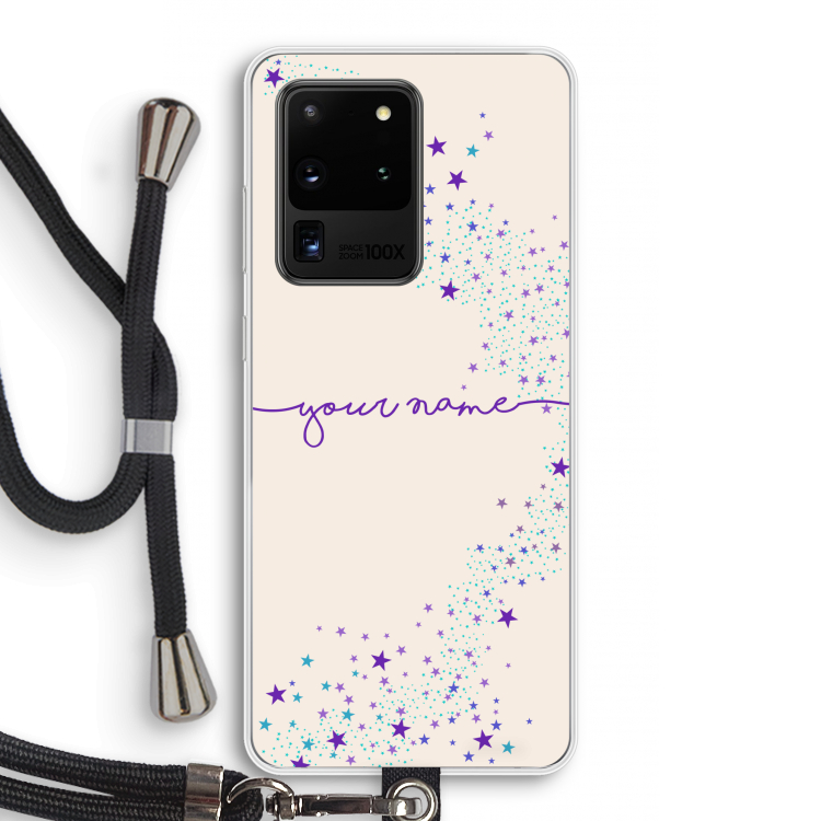 Sterren: Samsung Galaxy S20 Ultra Transparant Hoesje met koord