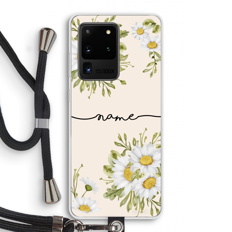 Daisies: Samsung Galaxy S20 Ultra Transparant Hoesje met koord