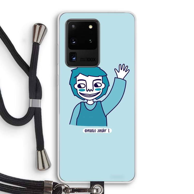 Zwaai: Samsung Galaxy S20 Ultra Transparant Hoesje met koord