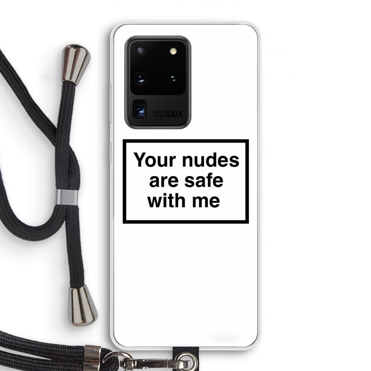 Safe with me: Samsung Galaxy S20 Ultra Transparant Hoesje met koord