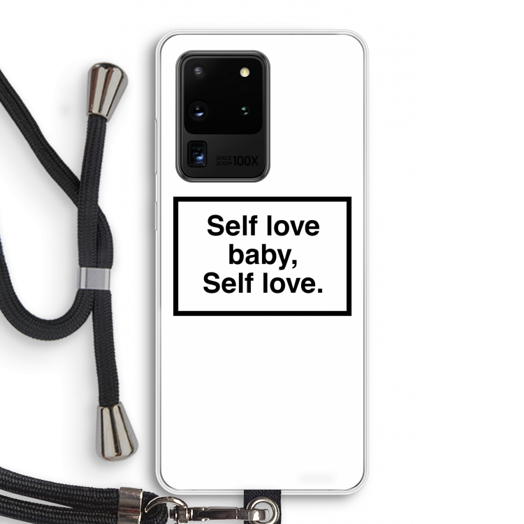 Self love: Samsung Galaxy S20 Ultra Transparant Hoesje met koord