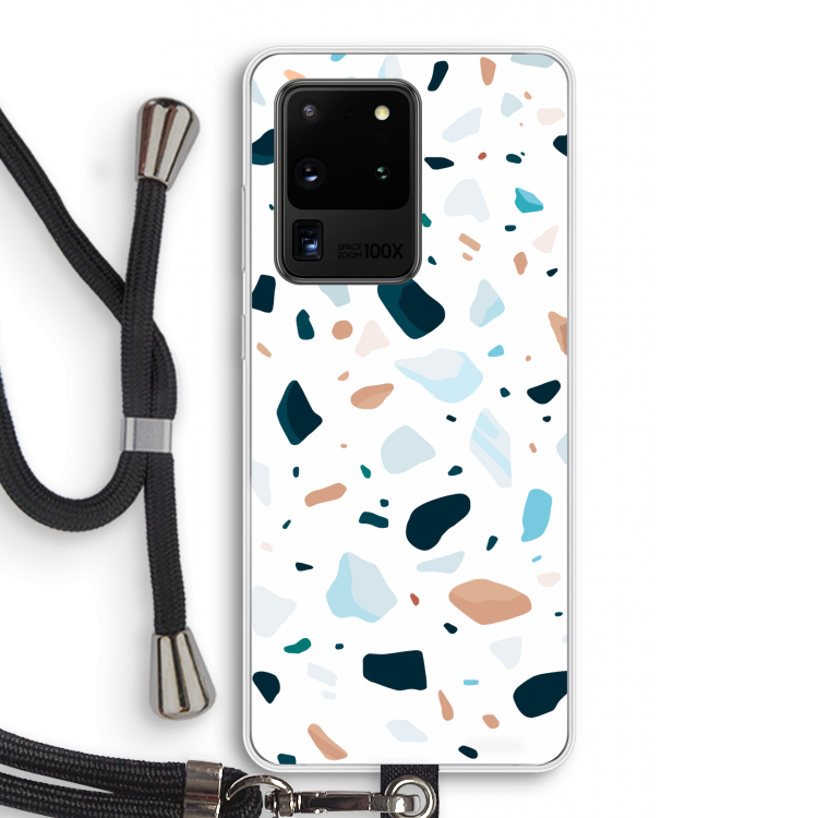Terrazzo N°13: Samsung Galaxy S20 Ultra Transparant Hoesje met koord
