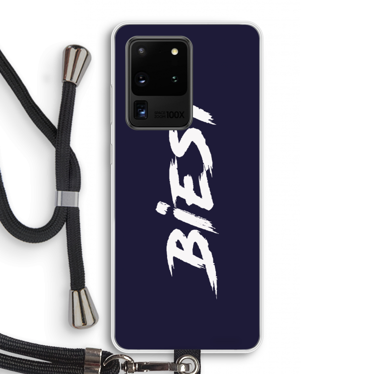 Biest: Samsung Galaxy S20 Ultra Transparant Hoesje met koord