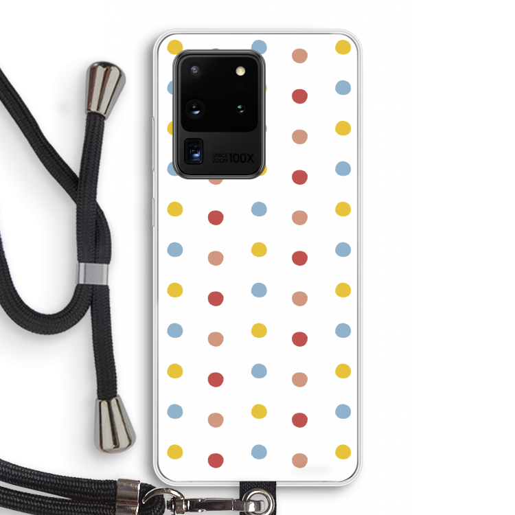 Bollen: Samsung Galaxy S20 Ultra Transparant Hoesje met koord