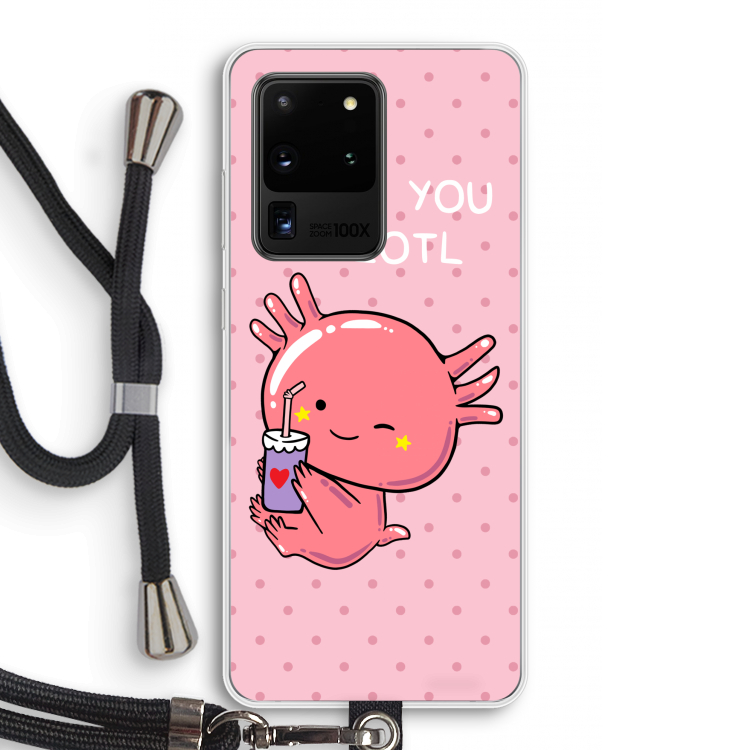Love You A Lotl: Samsung Galaxy S20 Ultra Transparant Hoesje met koord
