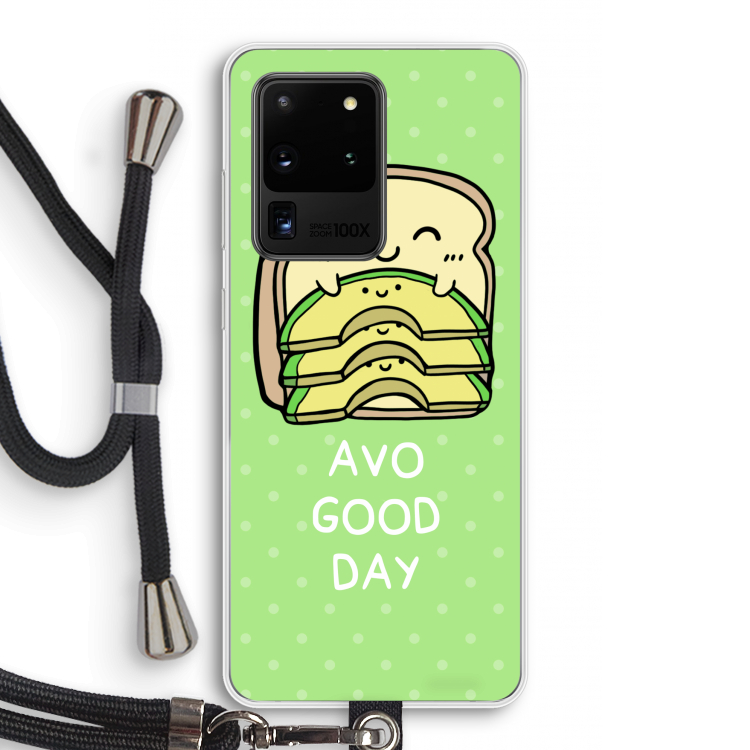 Avo Good Day: Samsung Galaxy S20 Ultra Transparant Hoesje met koord