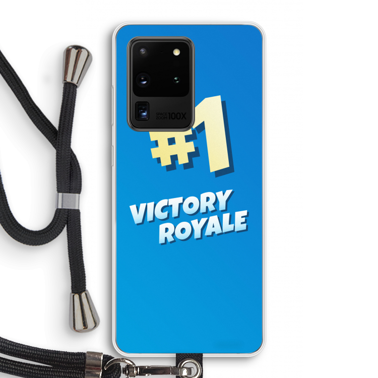 Victory Royale: Samsung Galaxy S20 Ultra Transparant Hoesje met koord