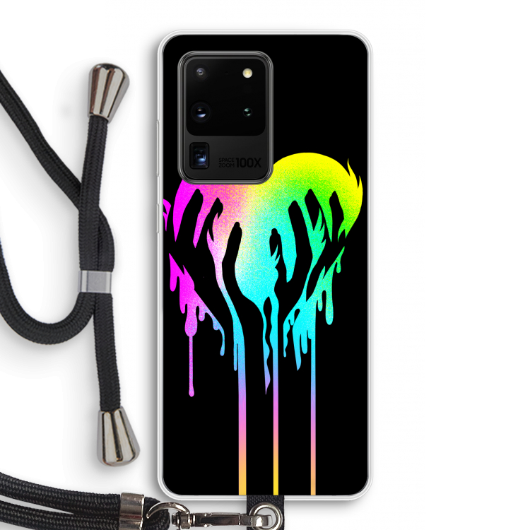 Hold My Heart: Samsung Galaxy S20 Ultra Transparant Hoesje met koord