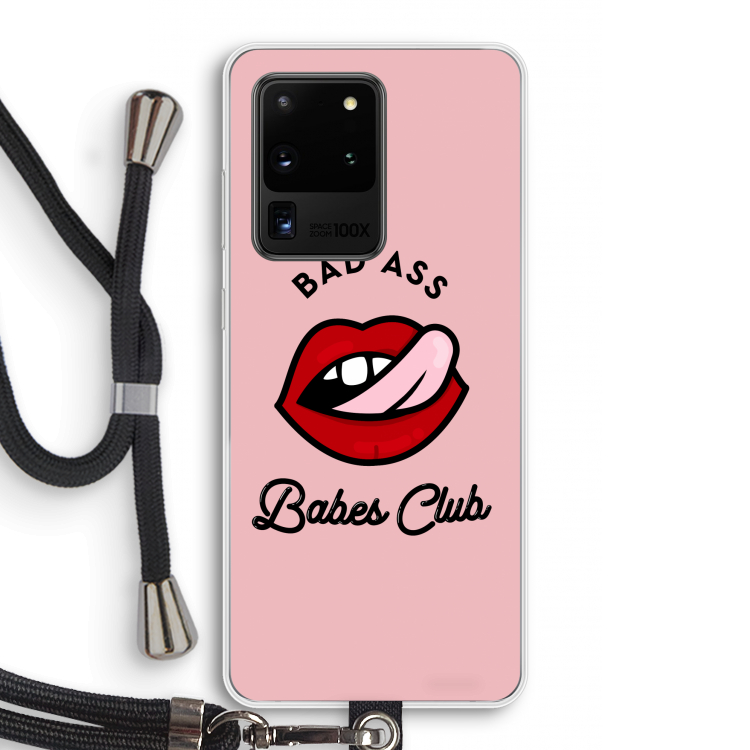 Badass Babes Club: Samsung Galaxy S20 Ultra Transparant Hoesje met koord