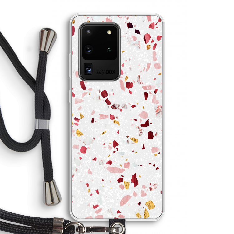 Terrazzo N°9: Samsung Galaxy S20 Ultra Transparant Hoesje met koord
