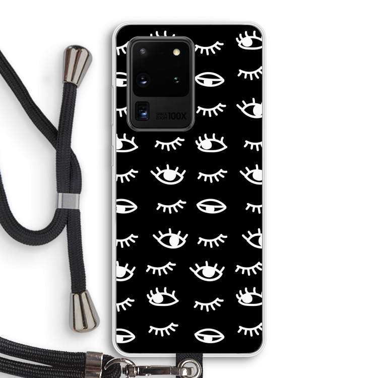 Eye pattern #3: Samsung Galaxy S20 Ultra Transparant Hoesje met koord