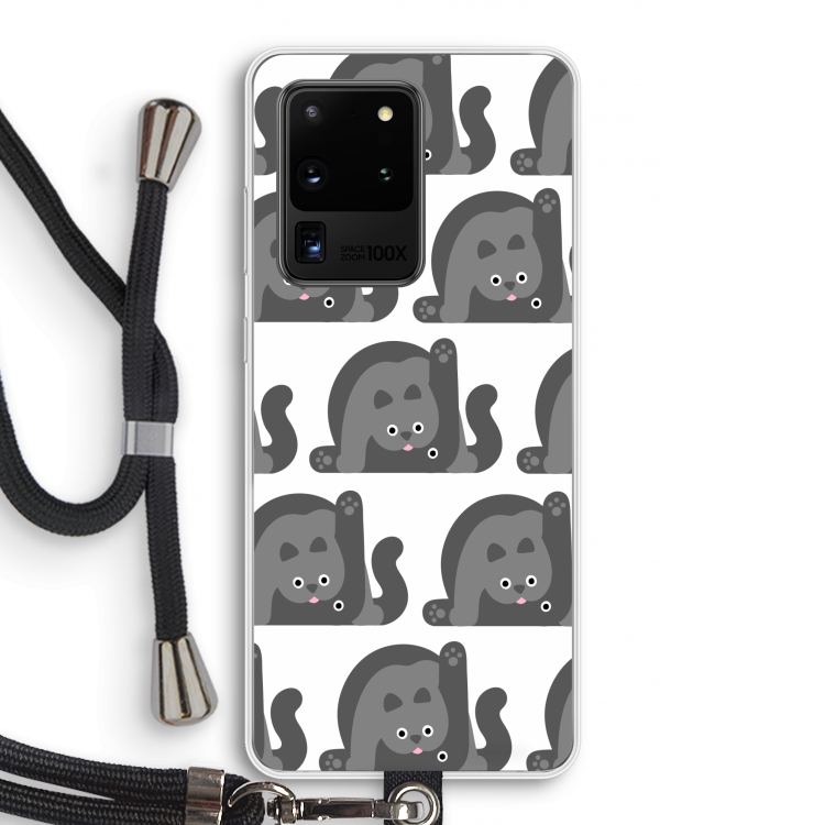 Cats: Samsung Galaxy S20 Ultra Transparant Hoesje met koord