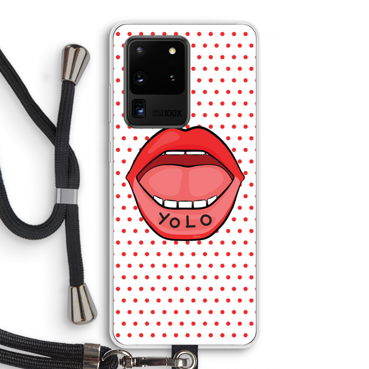 Yolo Denise: Samsung Galaxy S20 Ultra Transparant Hoesje met koord